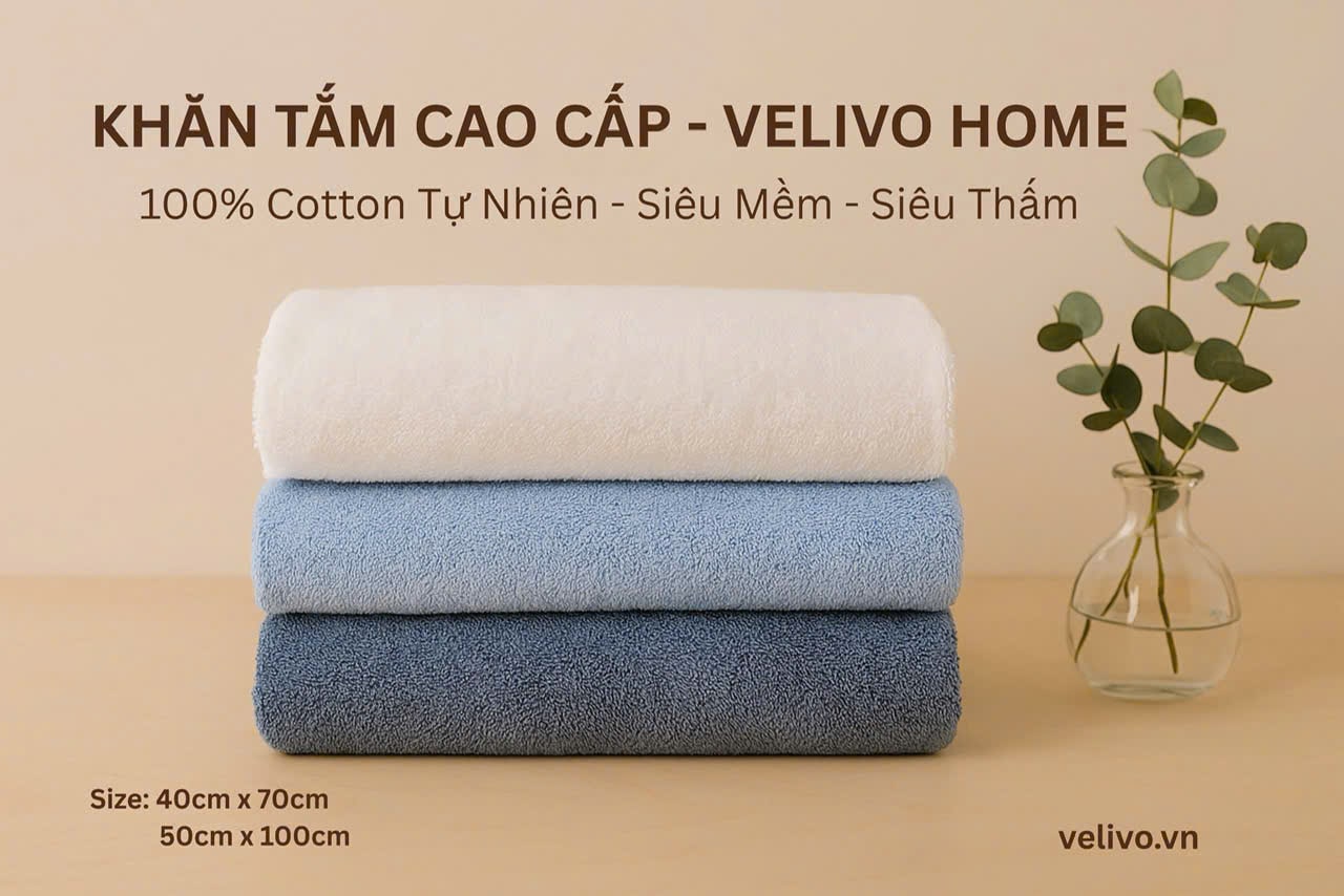 Khăn tắm Cao cấp VELIVO HOME - Ảnh 2