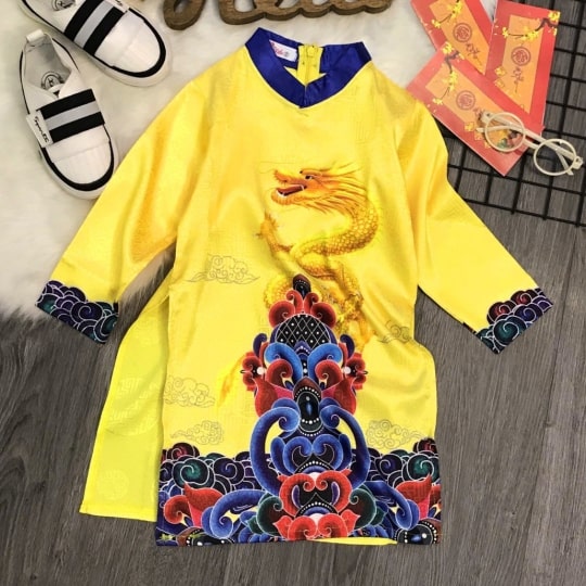 Áo Dài Đỏ Rông Vàng - Ảnh 2