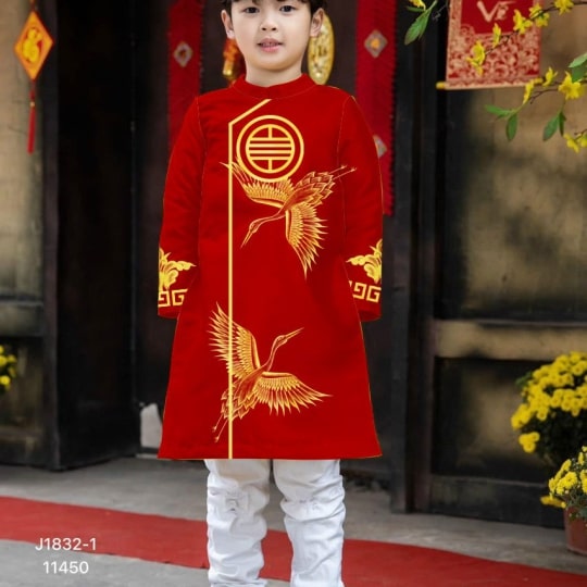 Áo Dài Trắng Hạt Vàng - Ảnh 5