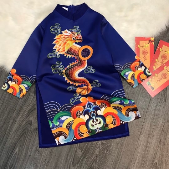 Áo Dài Đỏ Rồng Bé Trai - Ảnh 3
